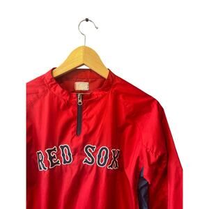 Red Sox (Majestic) | Unisex Kids 1/4-Zip Pullover Windbreaker | Size Med (10/12)